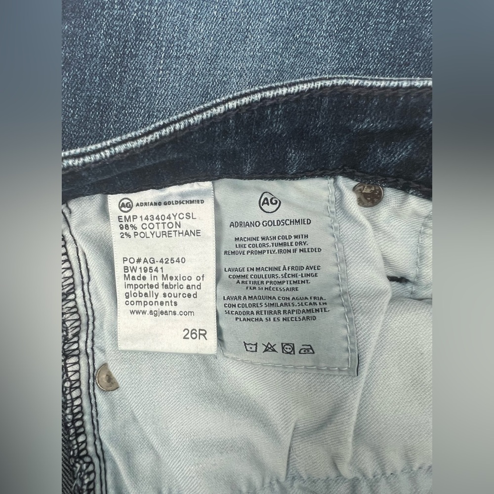 AG Adriano Goldschmied The Prima Cigarette Leg AG-ED Denim Jeans Women’s 26R - Picture 7 of 15